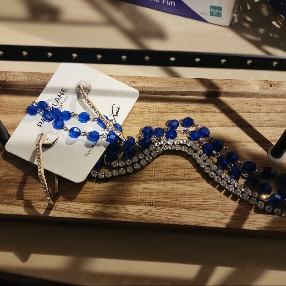 Park Lane Blue and Silver Necklace